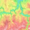 Carte topographique Évaux-les-Bains, altitude, relief