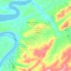Carte topographique Hiwassee, altitude, relief