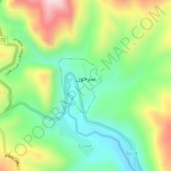 Carte topographique Sarkhoun, altitude, relief