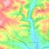 Carte topographique Washfield, altitude, relief
