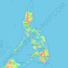 Carte topographique Filipinas, altitude, relief