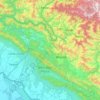 Carte topographique Surkhet, altitude, relief