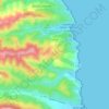 Carte topographique Meria, altitude, relief