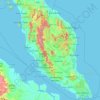 Carte topographique Malaysia - Kuala Lumpur Timezone, altitude, relief