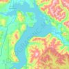 Carte topographique Lake Pend Oreille, altitude, relief