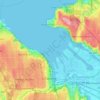 Carte topographique Commencement Bay, altitude, relief
