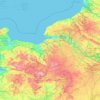 Carte topographique Normandie, altitude, relief