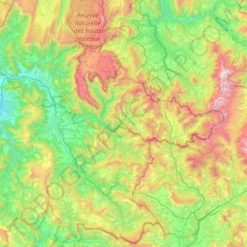 Carte topographique Communauté de communes du Diois, altitude, relief