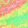 Carte topographique Canton Redange, altitude, relief