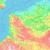 Carte topographique Nord-Passo di Calais, altitude, relief