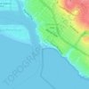 Carte topographique Corona del Mar State Beach, altitude, relief