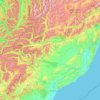 Carte topographique Hurunui District, altitude, relief