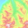 Carte topographique K2 glacier, altitude, relief