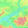 Carte topographique Communauté d'agglomération Chauny-Tergnier-La Fère, altitude, relief