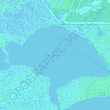 Carte topographique Lake Cataouatche, altitude, relief