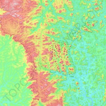 Carte topographique Pancas, altitude, relief