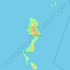 Carte topographique Kabupaten Kepulauan Talaud, altitude, relief