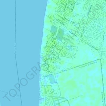 Carte topographique Stanleytown - 37/43, altitude, relief