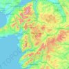 Carte topographique Snowdonia National Park, altitude, relief