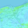 Carte topographique Dunkerque, altitude, relief