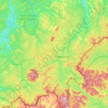 Carte topographique Le Granit, altitude, relief