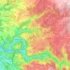 Carte topographique Champs-sur-Tarentaine-Marchal, altitude, relief