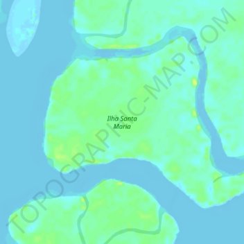 Carte topographique Ilha Santa Maria, altitude, relief