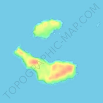 Carte topographique San Juan Islands, altitude, relief