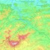 Carte topographique powiat suski, altitude, relief