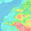 Carte topographique North Somerset, altitude, relief