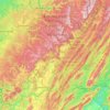 Carte topographique Greenbrier River, altitude, relief