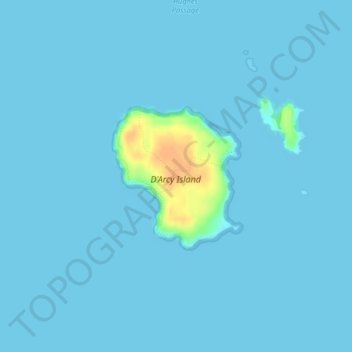 Carte topographique D'Arcy Island, altitude, relief