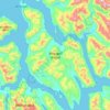 Carte topographique Wrangell Island, altitude, relief