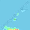Carte topographique Shag Islands, altitude, relief