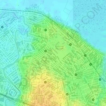 Carte topographique Imbali, altitude, relief