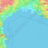 Carte topographique Golfe du Lion, altitude, relief