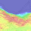 Carte topographique Mazandaran Province, altitude, relief