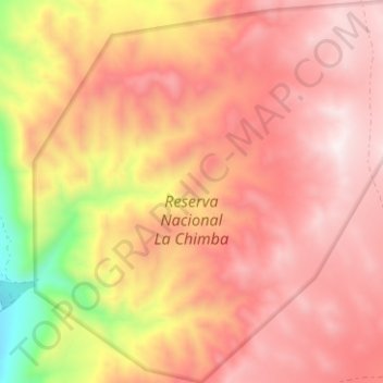 Carte topographique Reserva Nacional La Chimba, altitude, relief