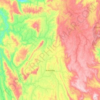 Carte topographique Ankazobe, altitude, relief