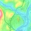 Carte topographique White River Junction, altitude, relief