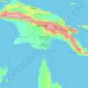 Carte topographique Papua Region, altitude, relief