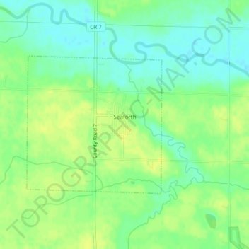 Carte topographique Seaforth, altitude, relief