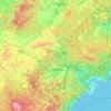 Carte topographique Yanbian Korean Autonomous Prefecture, altitude, relief