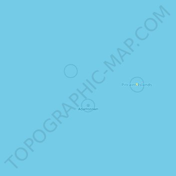Carte topographique Îles Pitcairn, altitude, relief