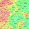 Carte topographique Hubei, altitude, relief
