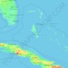 Carte topographique The Bahamas, altitude, relief