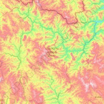 Carte topographique ປ່າສະຫງວນແຫ່ງຊາດ ນ້ຳແອດ, altitude, relief