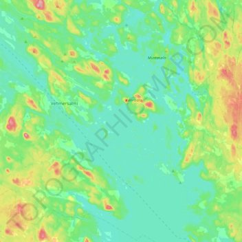 Carte topographique Suvasvesi, altitude, relief