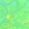 Carte topographique Doesburg, altitude, relief