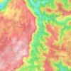 Carte topographique Cans et Cévennes, altitude, relief